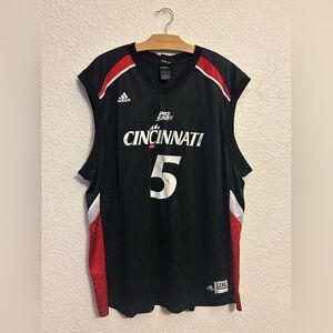 Adidas Cincinnati Bearcats Deonta Vaughn #5 Black Basketball Jersey Men’s 2XL